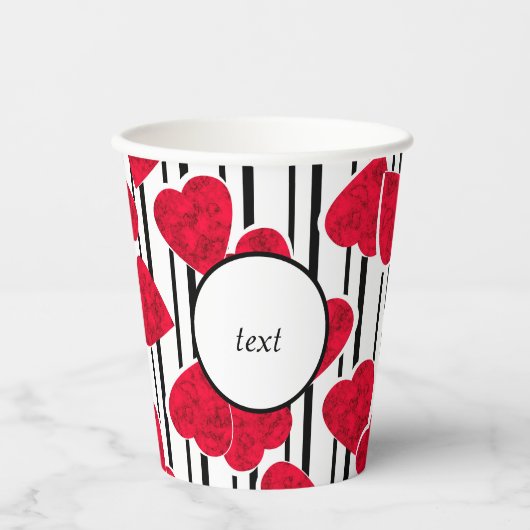 Valentinstag-Geschenk-Tags Pappbecher (Vorderseite)