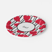 Valentinstag-Geschenk-Tags Pappteller (Schrägansicht)