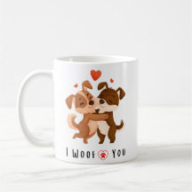 Valentinstag Geschenk Tasse niedliche Hunde Paar