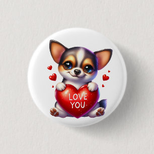 Valentinstag Geschenk - Tiny Treasures Chihuahua Button