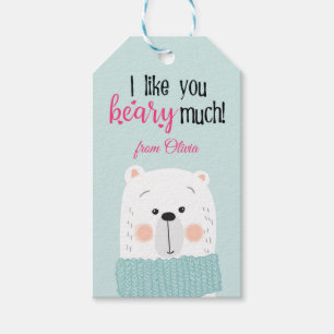 Valentinstag-Geschenk-Umbau mag ich Sie Beary viel Geschenkanhänger