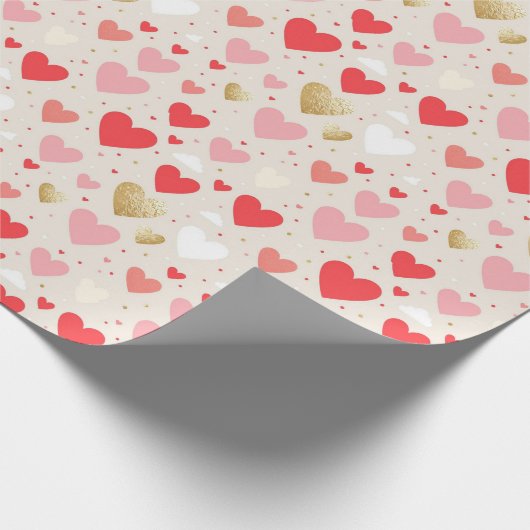 Valentinstag-Geschenk-Wrap Geschenkpapier (Ecke)