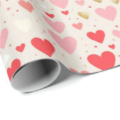 Valentinstag-Geschenk-Wrap Geschenkpapier (Rolleneckpunkt)