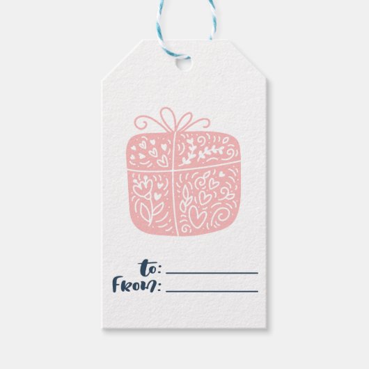 Valentinstag Geschenkanhänger (Vorderseite)