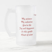 Valentinstag Geschenke - meine Prinzessin Mattglas Bierglas (Links)