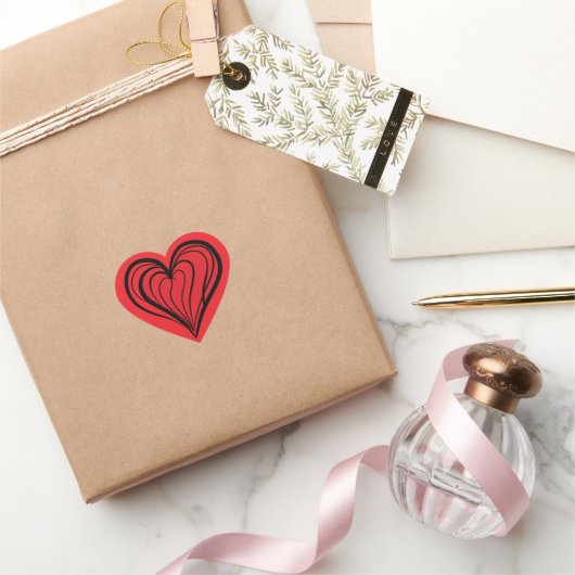 Valentinstag-Geschenke - Rotes Herz - Herz-Aufkleber (Schenken)
