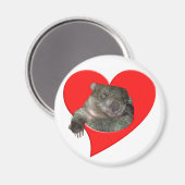 Valentinstag Geschenke, Wombat Liebe! Magnet (Vorderseite/Rückseite)