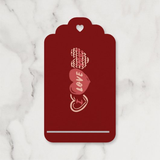 Valentinstag Geschenketiketten Geschenkanhänger (Rückseite)