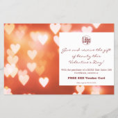 Valentinstag Geschenkgutschein Werbeaktion Flyer (Vorne)