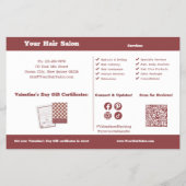 Valentinstag Geschenkgutschein Werbeaktion Flyer (Hinten)