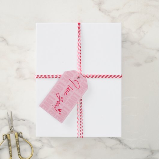 Valentinstag, Geschenkmarken, Liebe, Romantik, Her Geschenkanhänger (Mit Garn)
