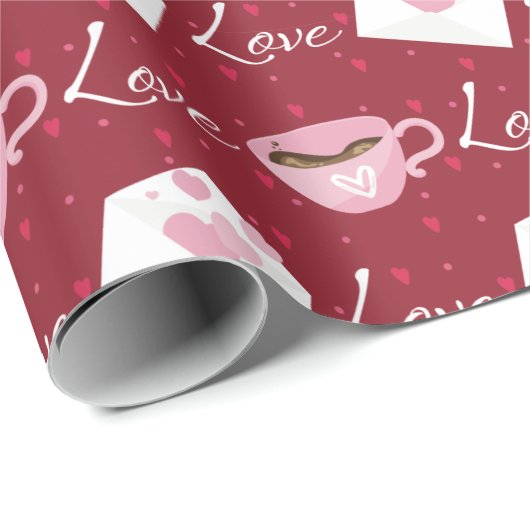 Valentinstag Geschenkpapier (Rolleneckpunkt)