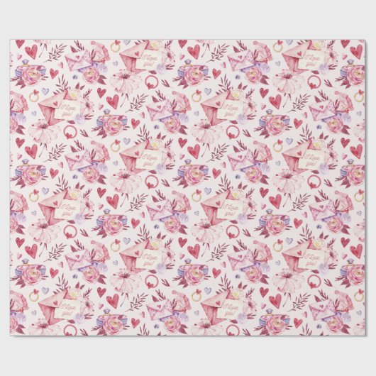 Valentinstag Geschenkpapier (Flach)