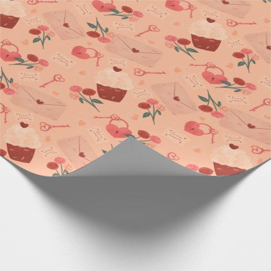 Valentinstag Geschenkpapier (Ecke)