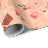 Valentinstag Geschenkpapier (Rolleneckpunkt)