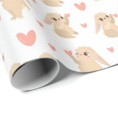 Valentinstag Geschenkpapier (Rolleneckpunkt)