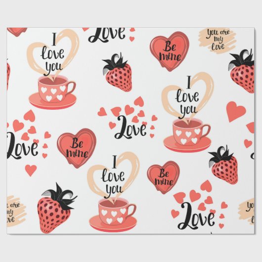 Valentinstag Geschenkpapier (Flach)