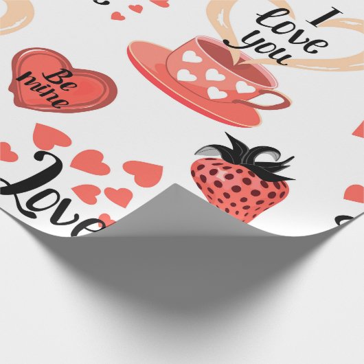 Valentinstag Geschenkpapier (Ecke)