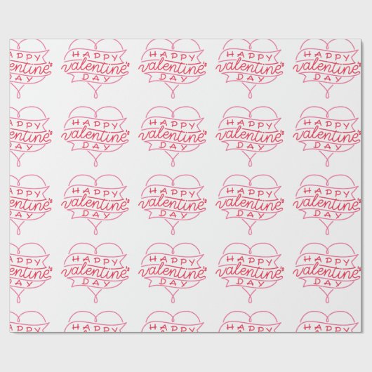 Valentinstag Geschenkpapier (Flach)