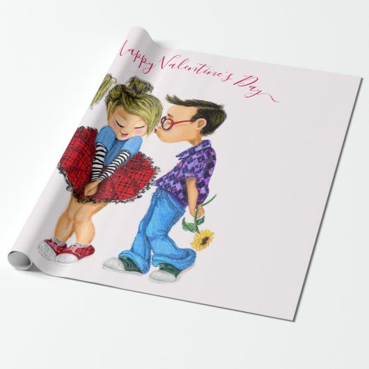 Valentinstag-Geschenkpapier für mehrere Lieben Geschenkpapier (Ungerollt)