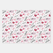 Valentinstag-Geschenkpapier Geschenkpapier Set (Vorderseite 3)