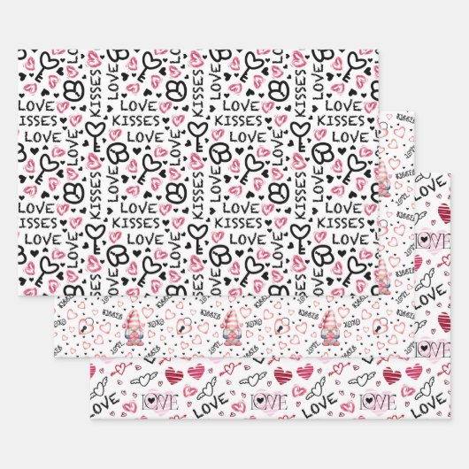 Valentinstag-Geschenkpapier Geschenkpapier Set (Set)