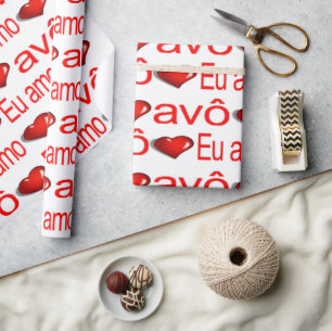 Valentinstag-Geschenkpapier  Ich liebe Opa  Herzen Geschenkpapier