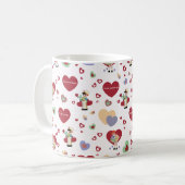 Valentinstag-Geschenkpapier Kaffeetasse (Vorderseite Links)