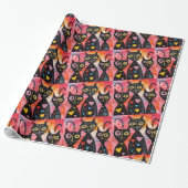 Valentinstag-Geschenkpapier Katzen Herzen Geschenkpapier (Ungerollt)