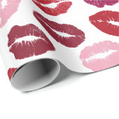 Valentinstag-Geschenkpapier | Küsse-Muster Geschenkpapier (Rolleneckpunkt)