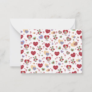 Valentinstag-Geschenkpapier Mitteilungskarte