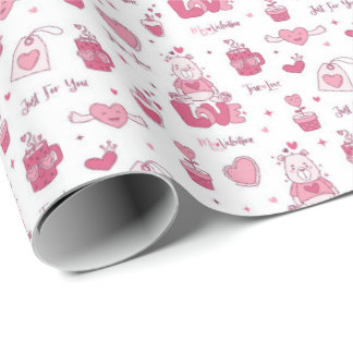 Valentinstag-Geschenkpapier – Romantische Liebesge Geschenkpapier