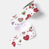 Valentinstag-Geschenkpapier Satinband (Rückseite)