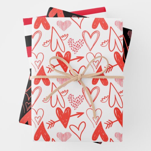 Valentinstag Geschenkpapier Set (Beispiel)