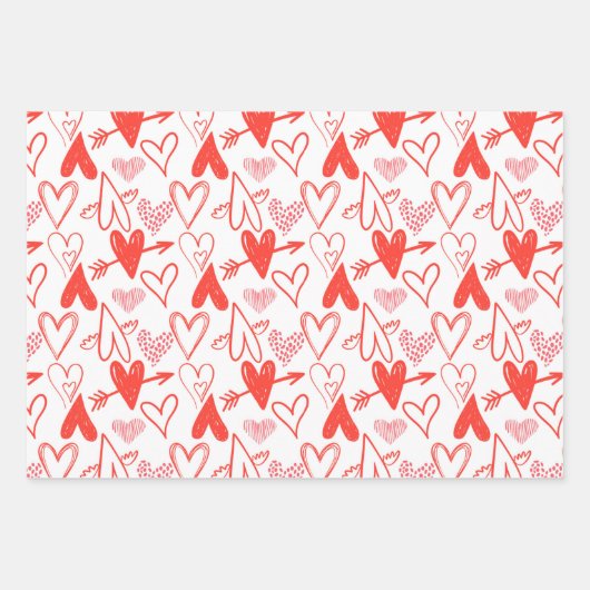 Valentinstag Geschenkpapier Set (Vorderseite)