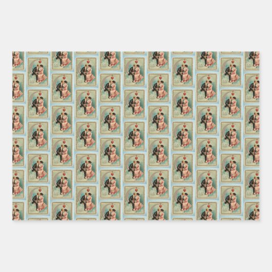 Valentinstag Geschenkpapier Set (Vorderseite)