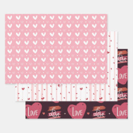 Valentinstag Geschenkpapier Set