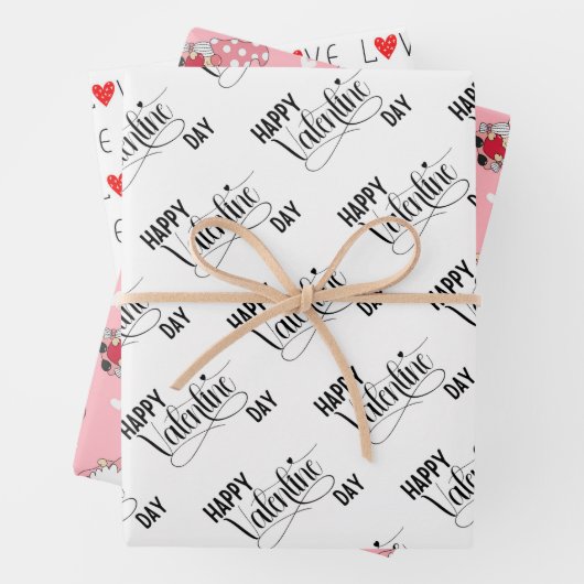 Valentinstag Geschenkpapier Set (Beispiel)