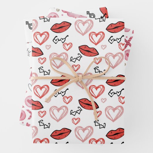 Valentinstag Geschenkpapier Set (Beispiel)