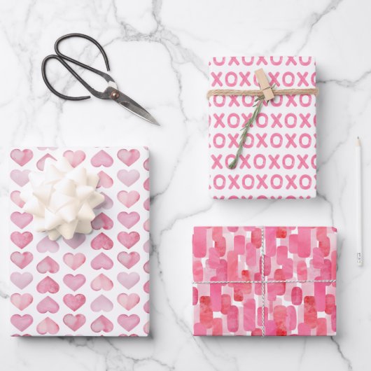 Valentinstag Geschenkpapier Set (Vorderseite)