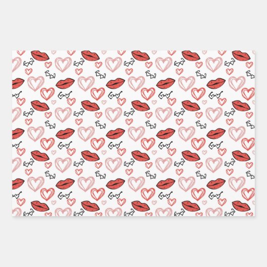 Valentinstag Geschenkpapier Set (Vorderseite 3)