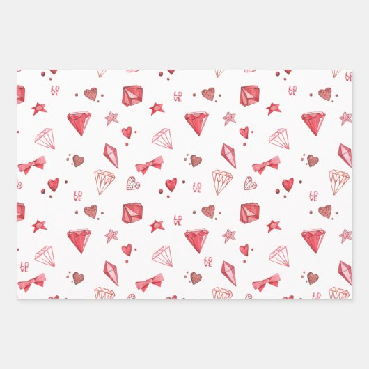 Valentinstag! Geschenkpapier Set (Vorderseite 3)