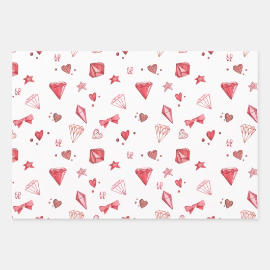 Valentinstag! Geschenkpapier Set (Vorderseite 2)