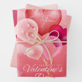 Valentinstag Geschenkpapier Set (Beispiel)