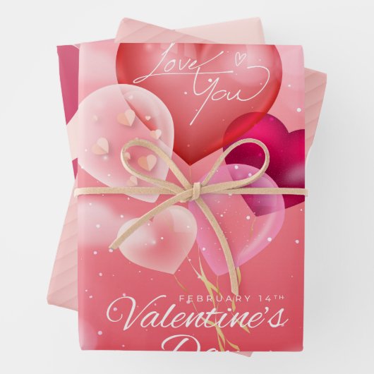 Valentinstag Geschenkpapier Set (Beispiel)