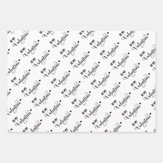 Valentinstag Geschenkpapier Set (Vorderseite)