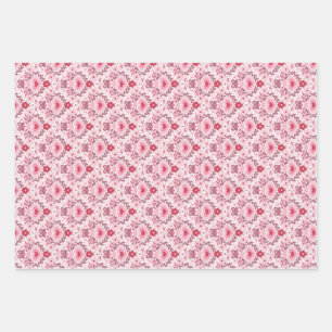 Valentinstag-Geschenkpapier-Set mit 3 flachen Böge Geschenkpapier Set