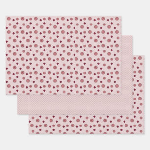 Valentinstag-Geschenkpapier-Set mit Spitze Geschenkpapier Set