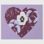 Valentinstag-Geschenkpapier Veilchenherz Geschenkpapier (Flach)