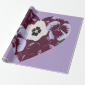 Valentinstag-Geschenkpapier Veilchenherz Geschenkpapier (Ungerollt)